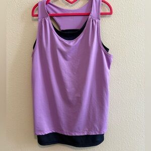 All in Motion Purple and Black Kids Tank Top